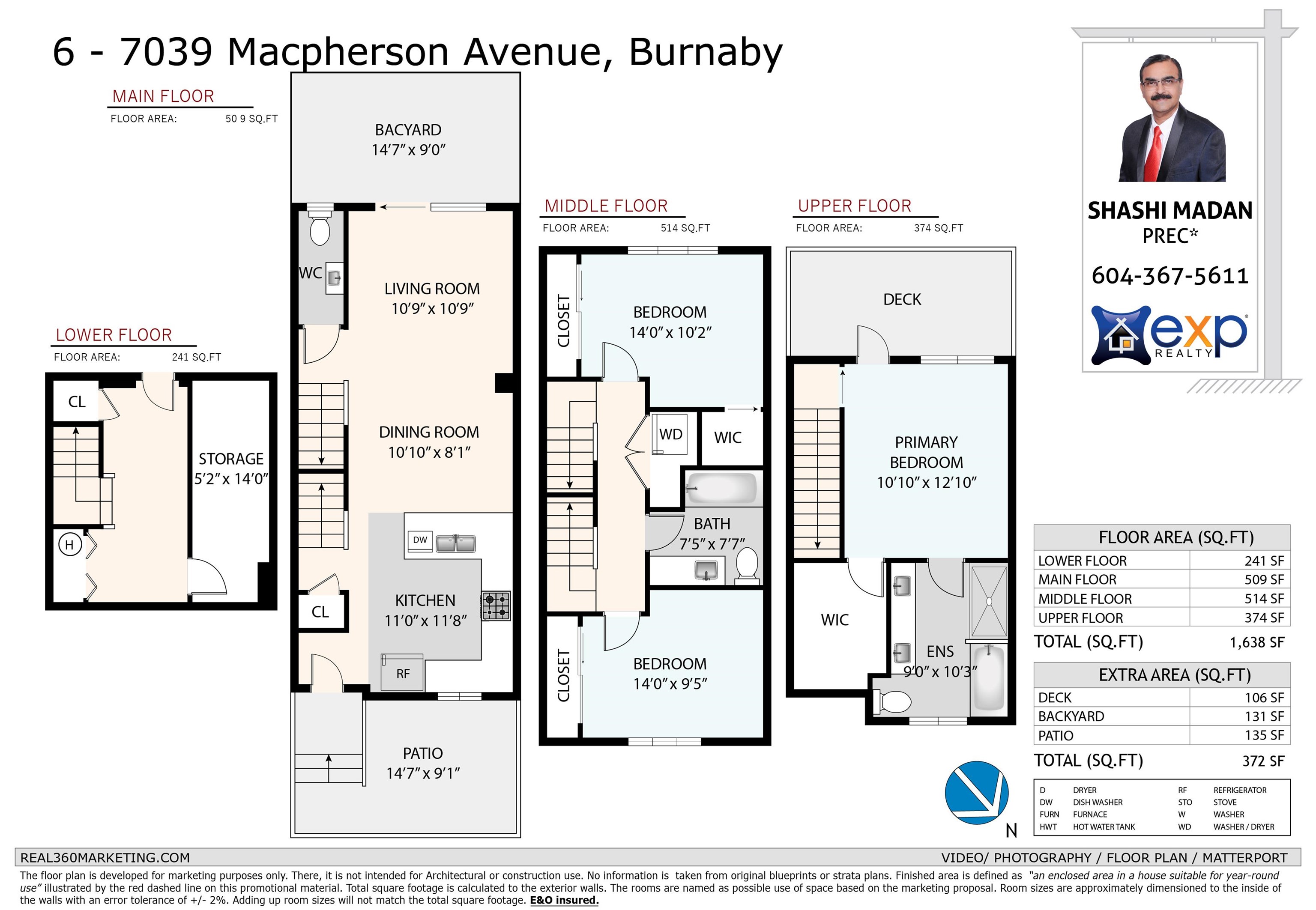 6 7039 Macpherson Avenue, Burnaby, Metrotown, V5J 4N4 39