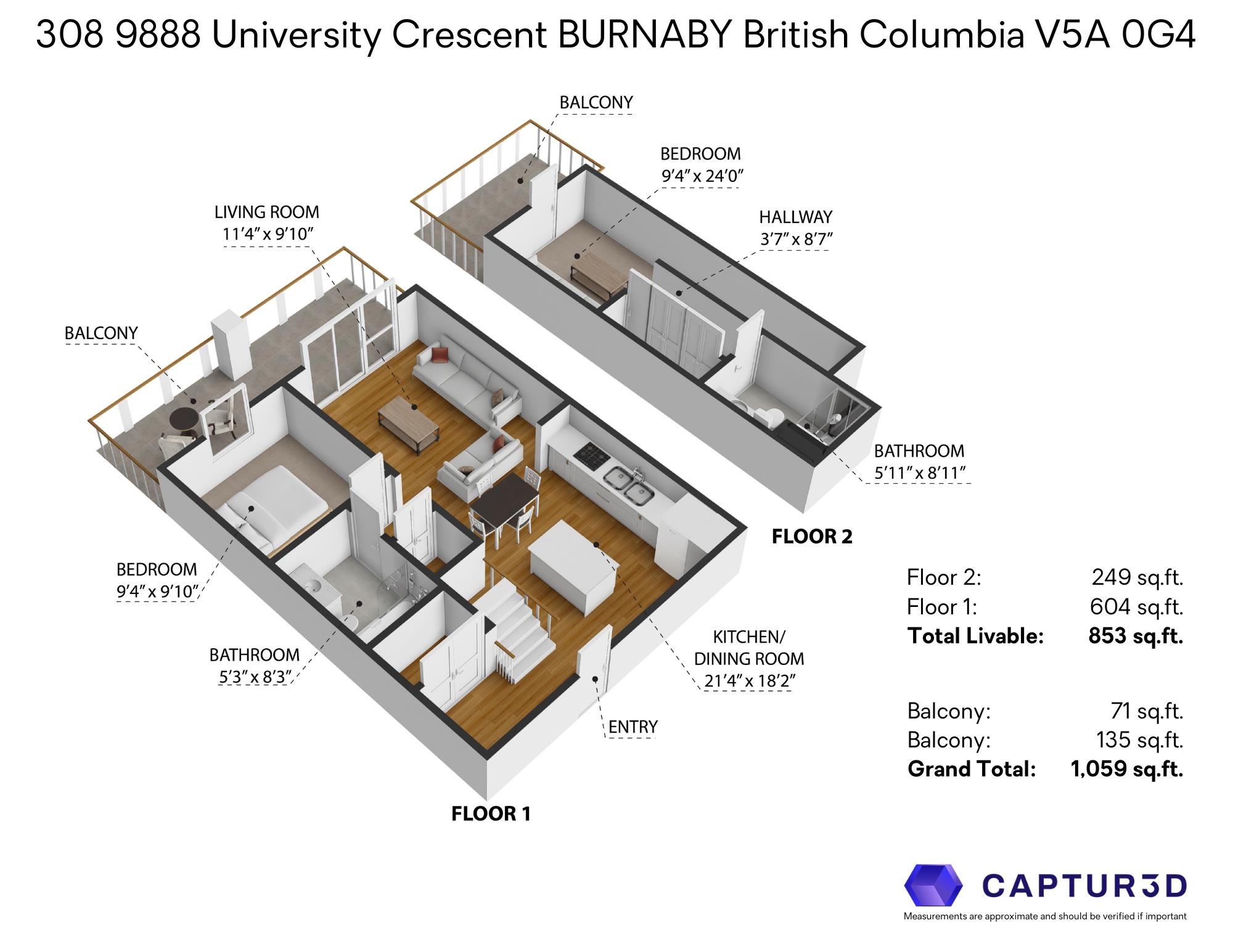 308 9888 University Crescent, Burnaby, Simon Fraser Univer., V5A 0G4 3