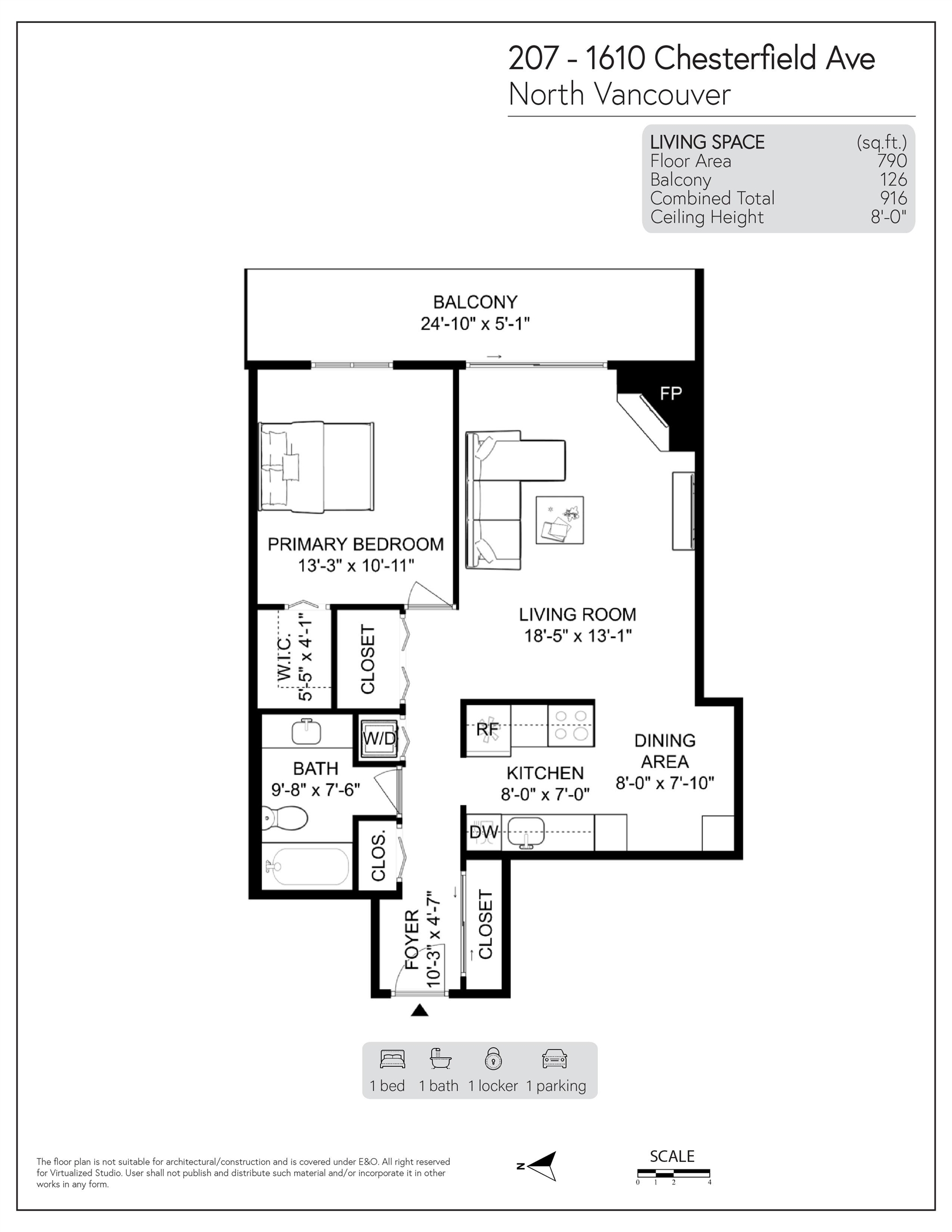 Listing image of 207 1610 CHESTERFIELD AVENUE