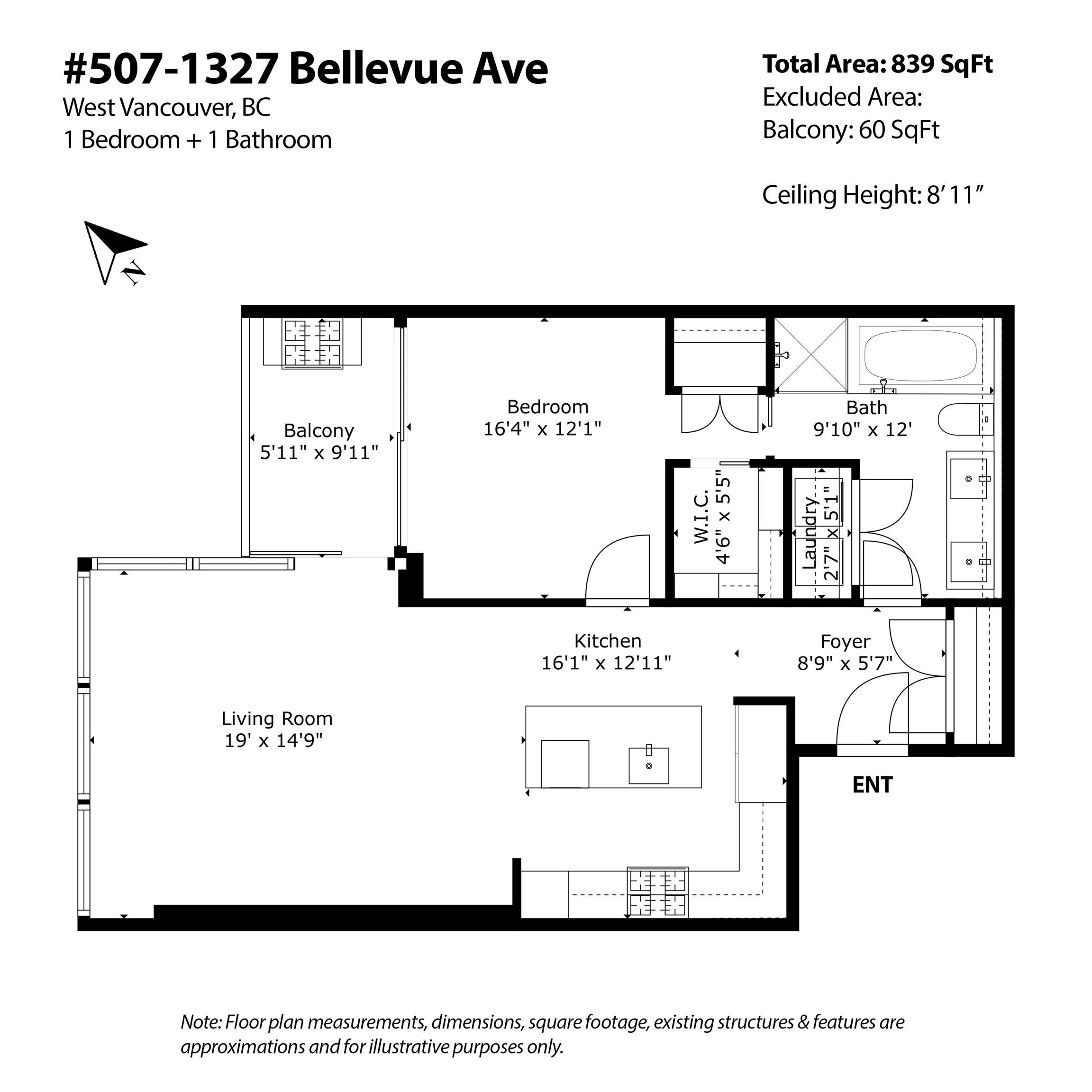Listing image of 507 1327 BELLEVUE AVENUE